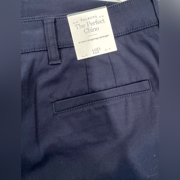 NWT Talbots Perfect Chino Indigo Blue Size 12P - Picture 6 of 10